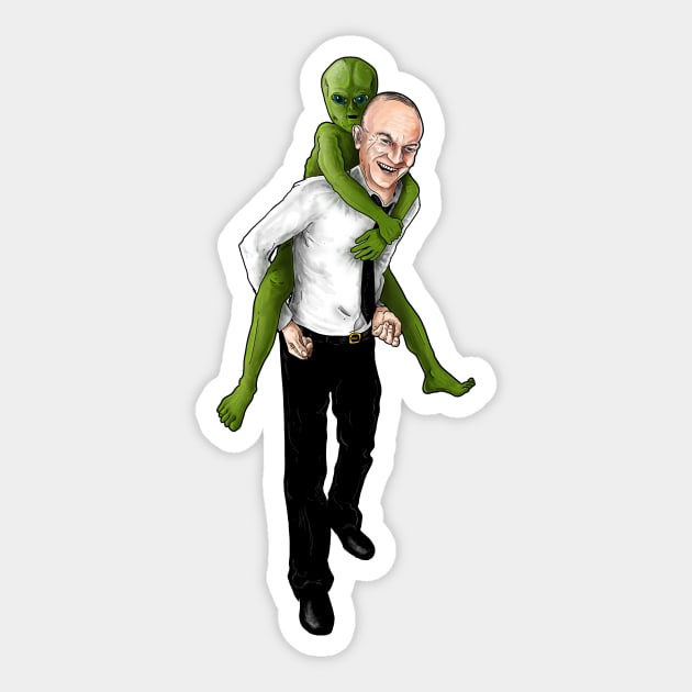 Eisenhower Piggyback Ride Sticker by Harley Warren